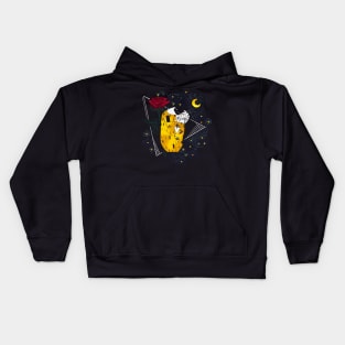 Aesthetic Kiss Under The Starry Night Kids Hoodie